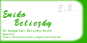 eniko beliczky business card