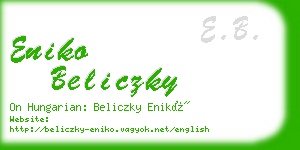 eniko beliczky business card